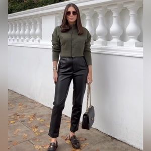 Zara Black Leather Trousers